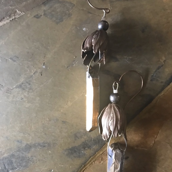 Upcycled 2pc. Antler&Stone Necklace/Earring Set - Picture 6 of 10